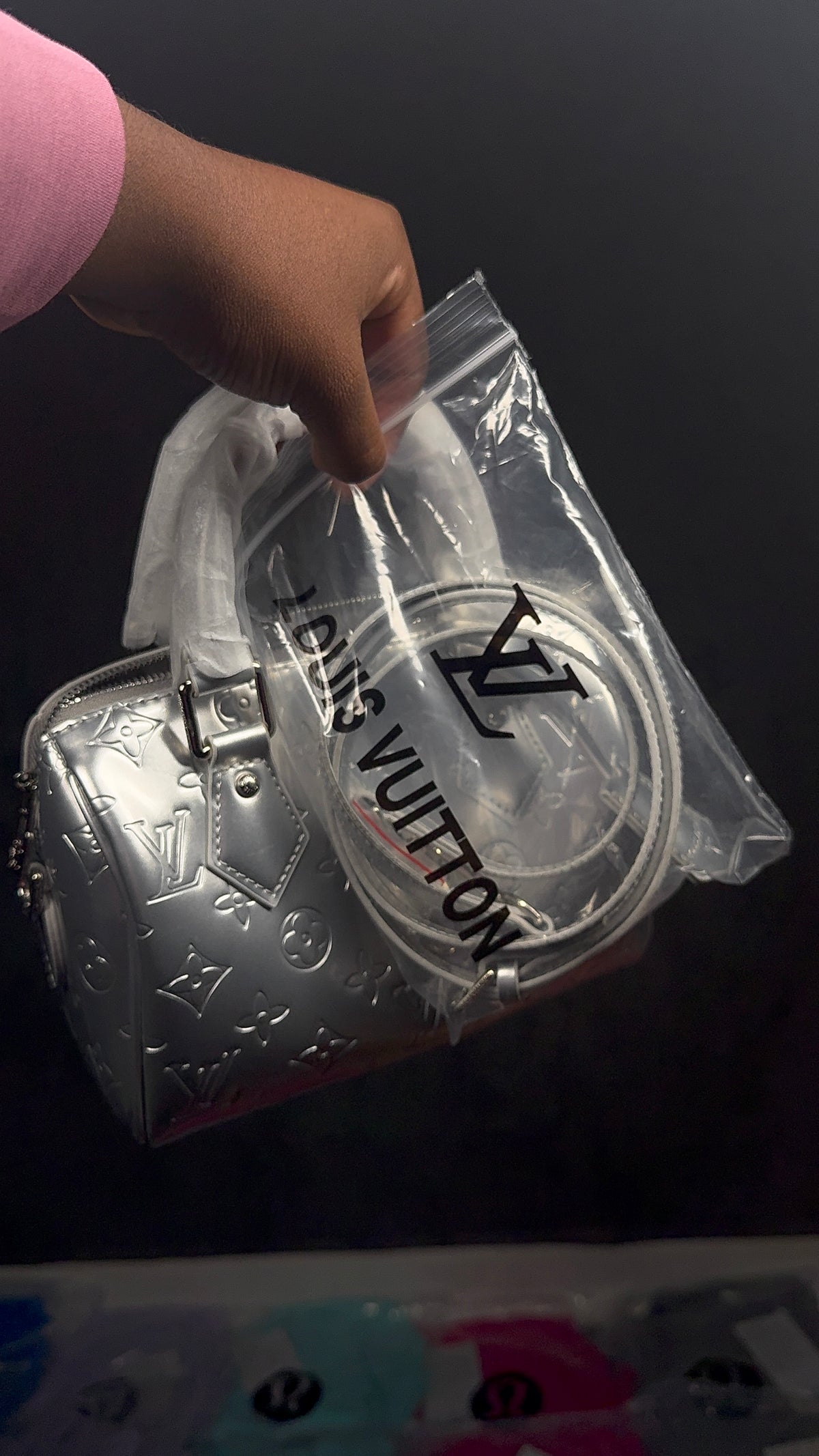Silver LV Monogram Speedy