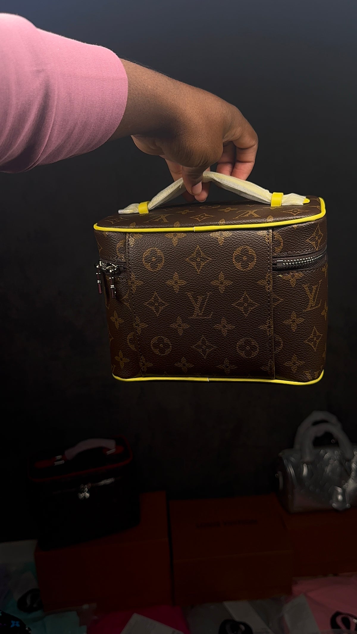Yellow LV Vanity Bag