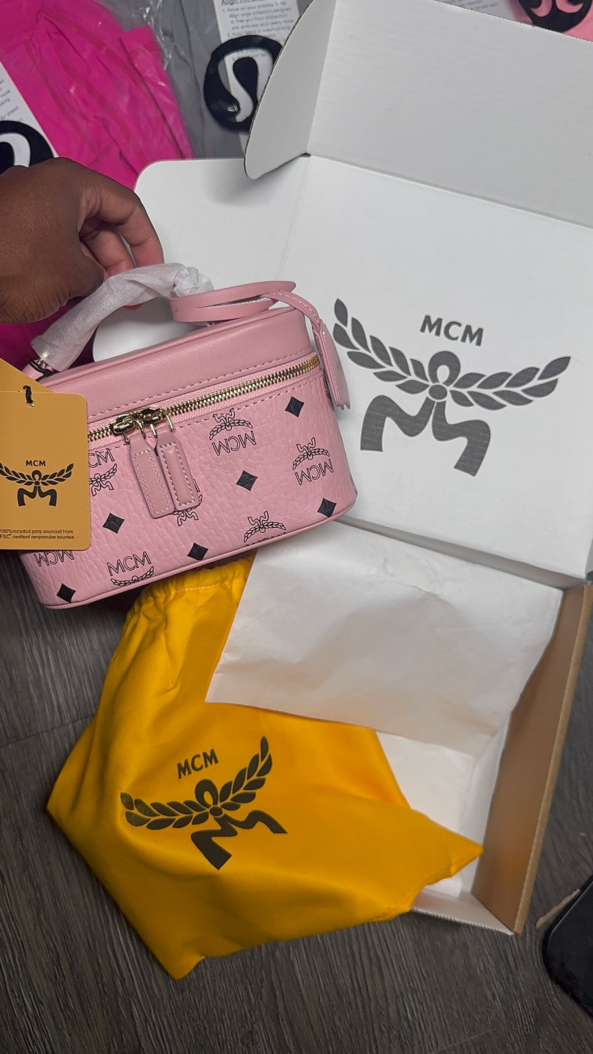 Pink MCM Vanity