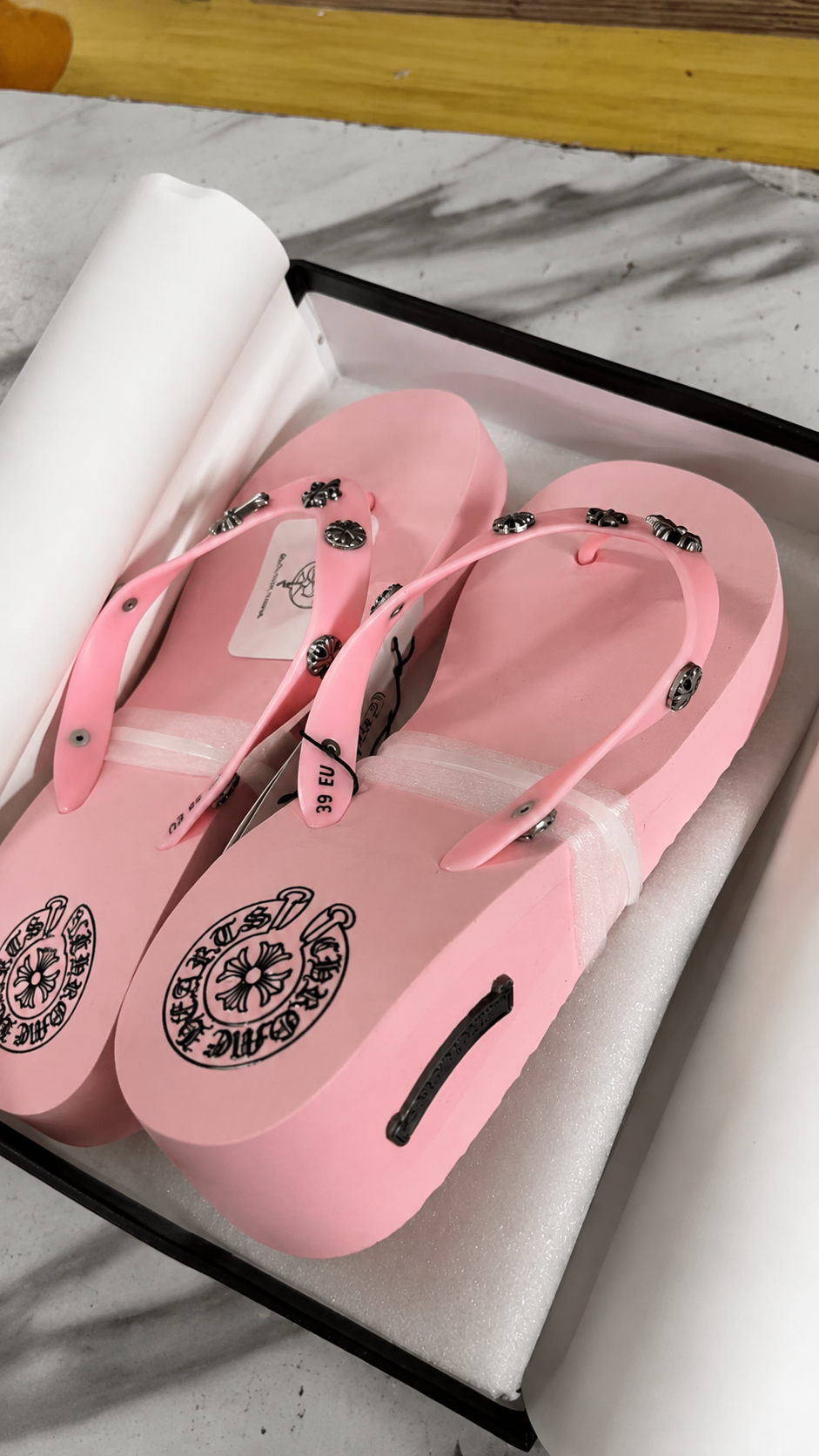 Chrome Flip Flops